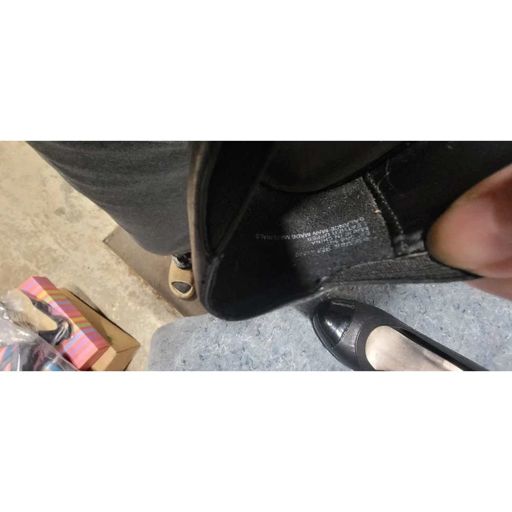 Apostrophe Women's Black Leather Slip-on Heels Size 9M‎